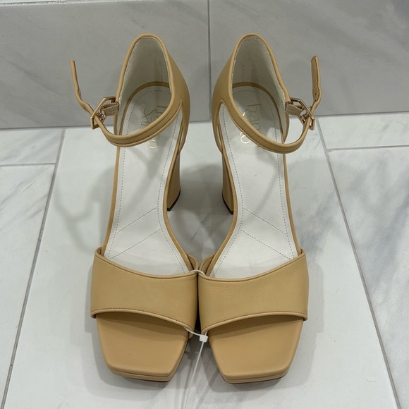 NEW! Franco Sarto Beige Leather Dima Heels- Size 9 👠 - Picture 6 of 17
